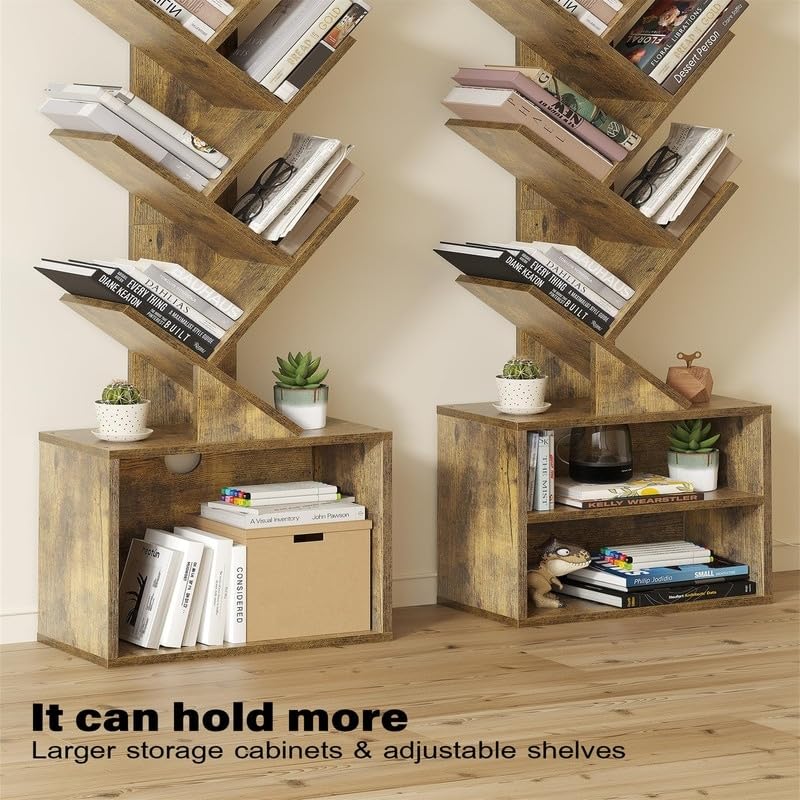 Amazon.com: 6 Tier Tree Bookshelf Small Bookcase with Storage